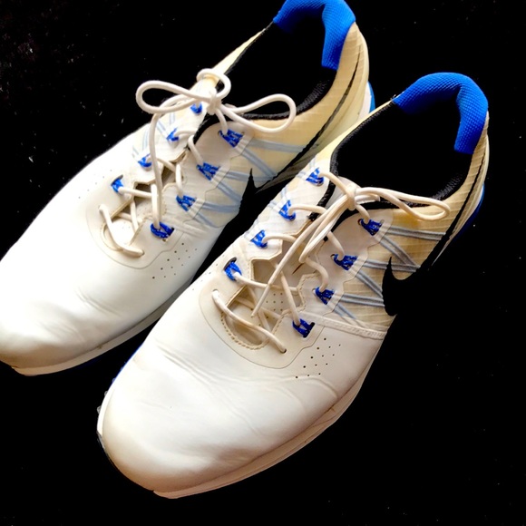 Nike Shoes Mens Blue White Nine Lunar Control 3 Golf Shoes Sneakers